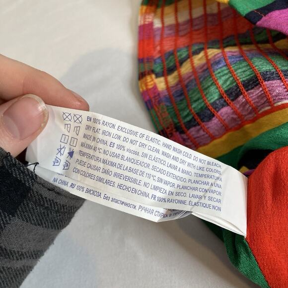 Pride Women's Rainbow Striped Cropped Top Size M Parade Vibrant Gay Forever 21 - Picture 7 of 12